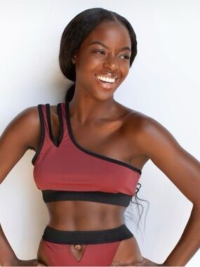 Icon Swim Asymmetric One-Shoulder 2 piece Bathing Suit